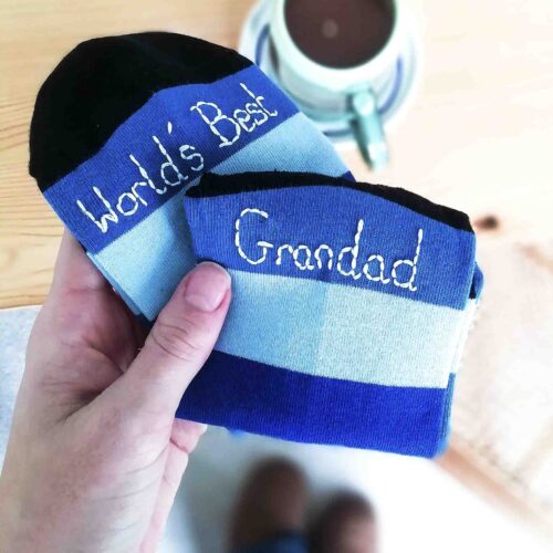 Personalised socks from Grandad by StephieAnn