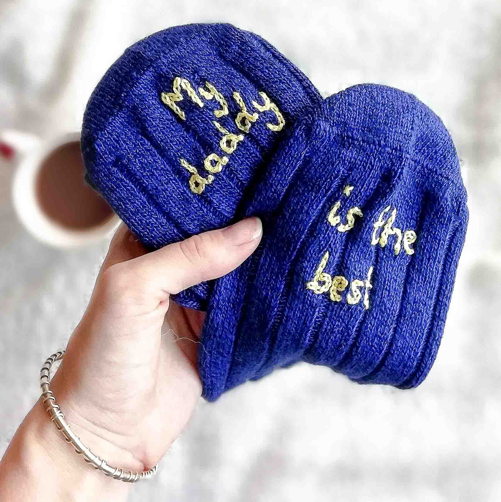 Men's personalised bed socks by StephieAnn