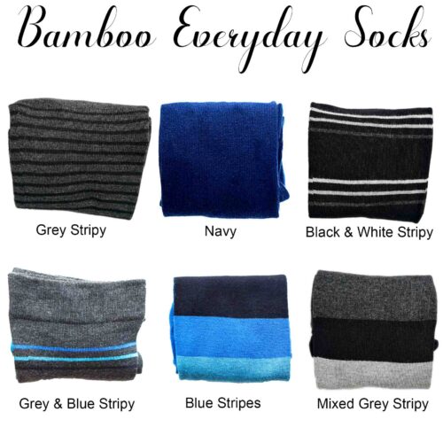 StephieAnn men's bamboo stripe socks