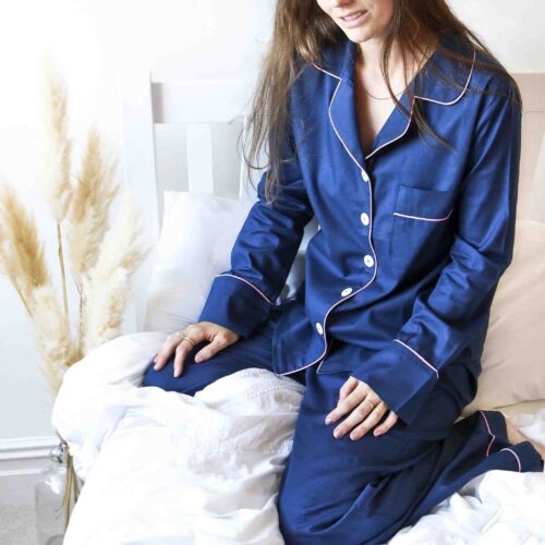 StephieAnn Navy Blue Cotton pyjamas