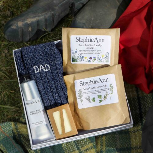 Relax and Grow Personalised Socks Men's Gift Box 