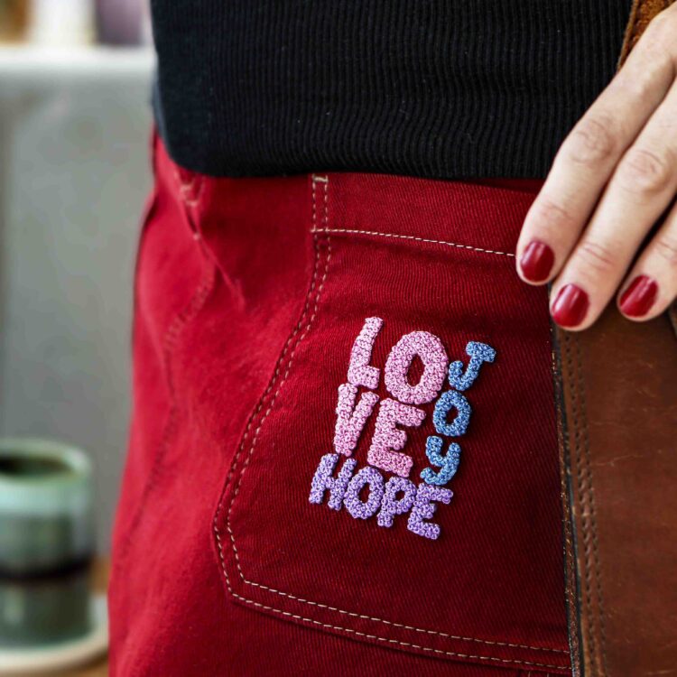 StephieAnn Trace and Template Love Hope Kit Embroidery Kit