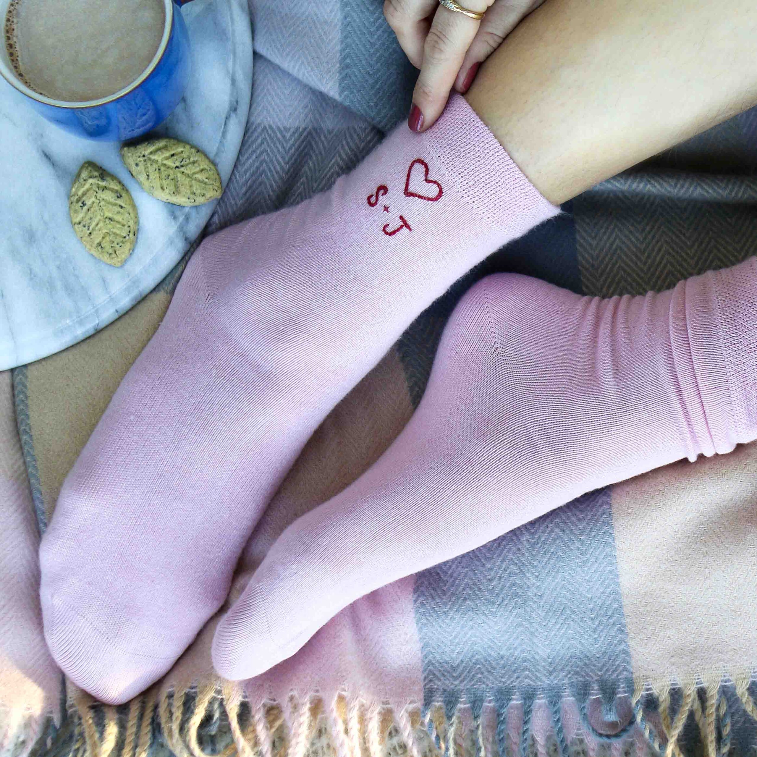 Personalised Bamboo Valentine's Heart Socks