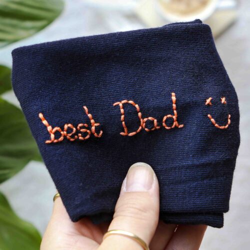 Best Dad Embroidered Socks StephieAnn