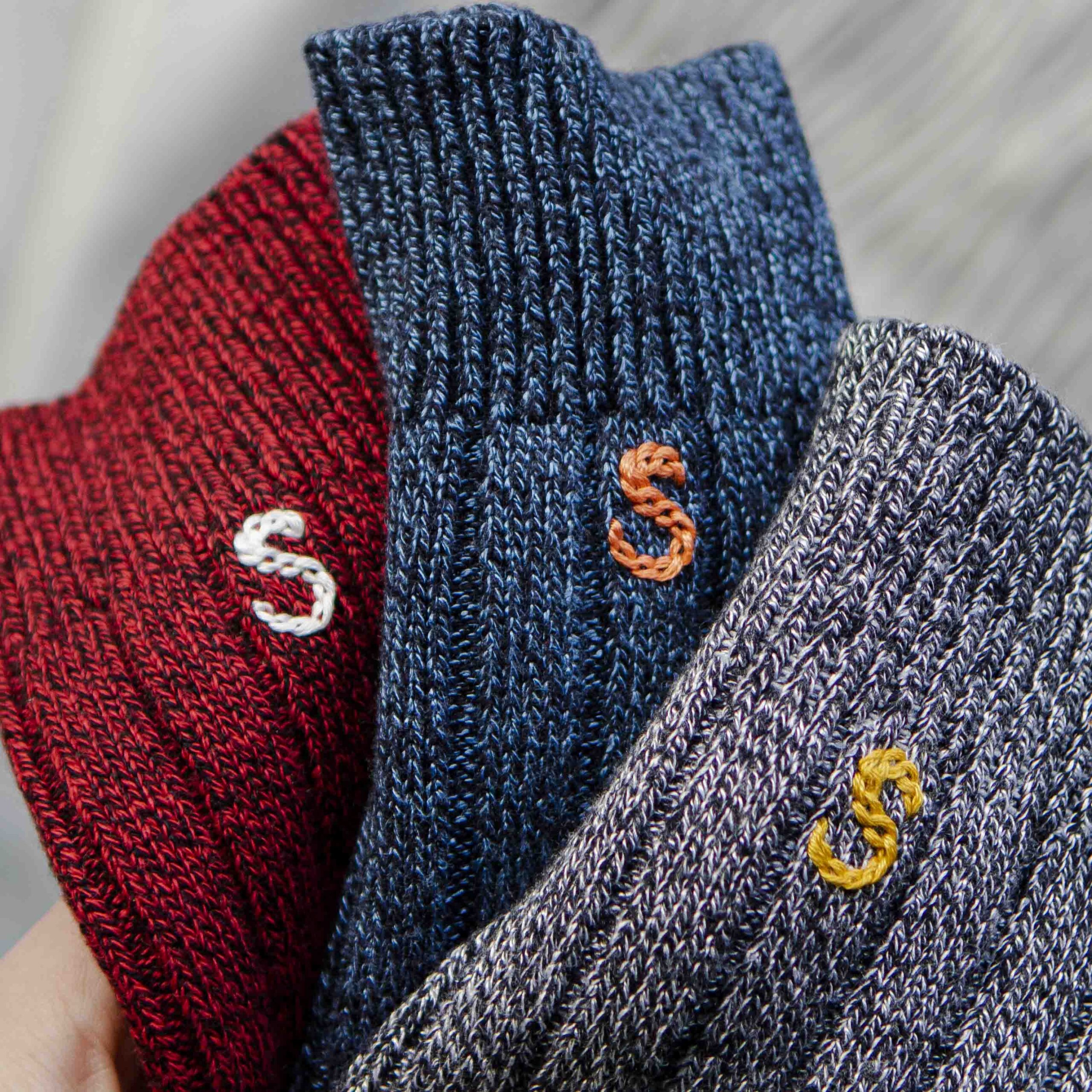 Personalised chunky mens's sock gift set socks StephieAnn