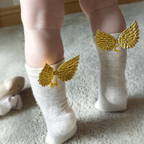 StephieAnn Baby and Child Personalised Angel Wing Socks
