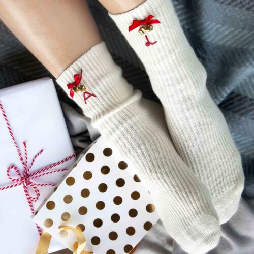 Personalised Bed Socks With Bells