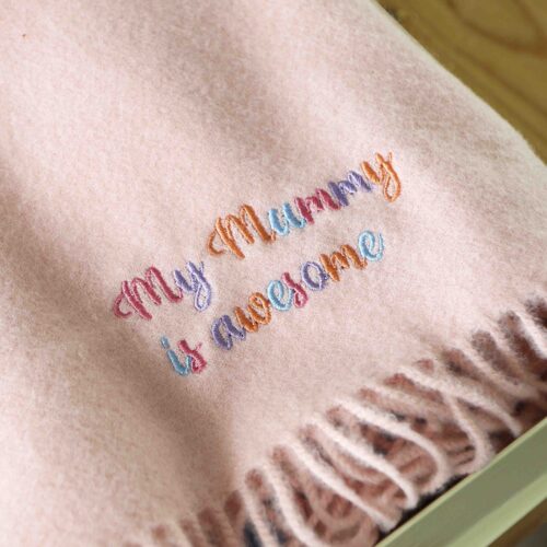 Personalised Message Cashmere Scarf Gift StephieAnn