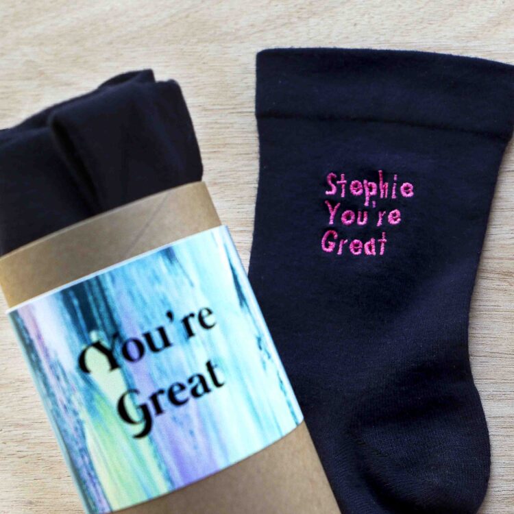 Personalised you're great socks