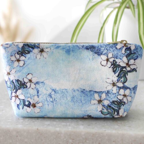 StephieAnn velvet blue floral purse