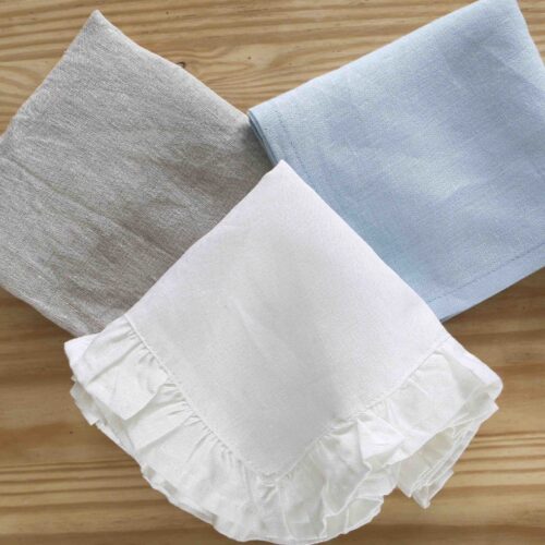 StephieAnn linen embroidered napkins