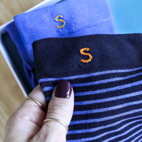 StephieAnn Everyday Bamboo embroidered Personalised Men's Sock Gift Set