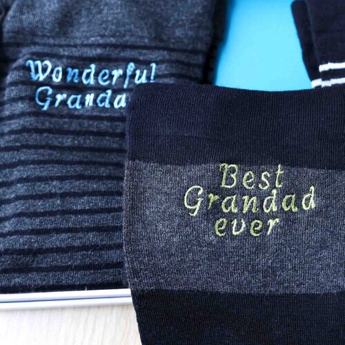 Personalised Name Grandfather Bamboo Sock Gift Set