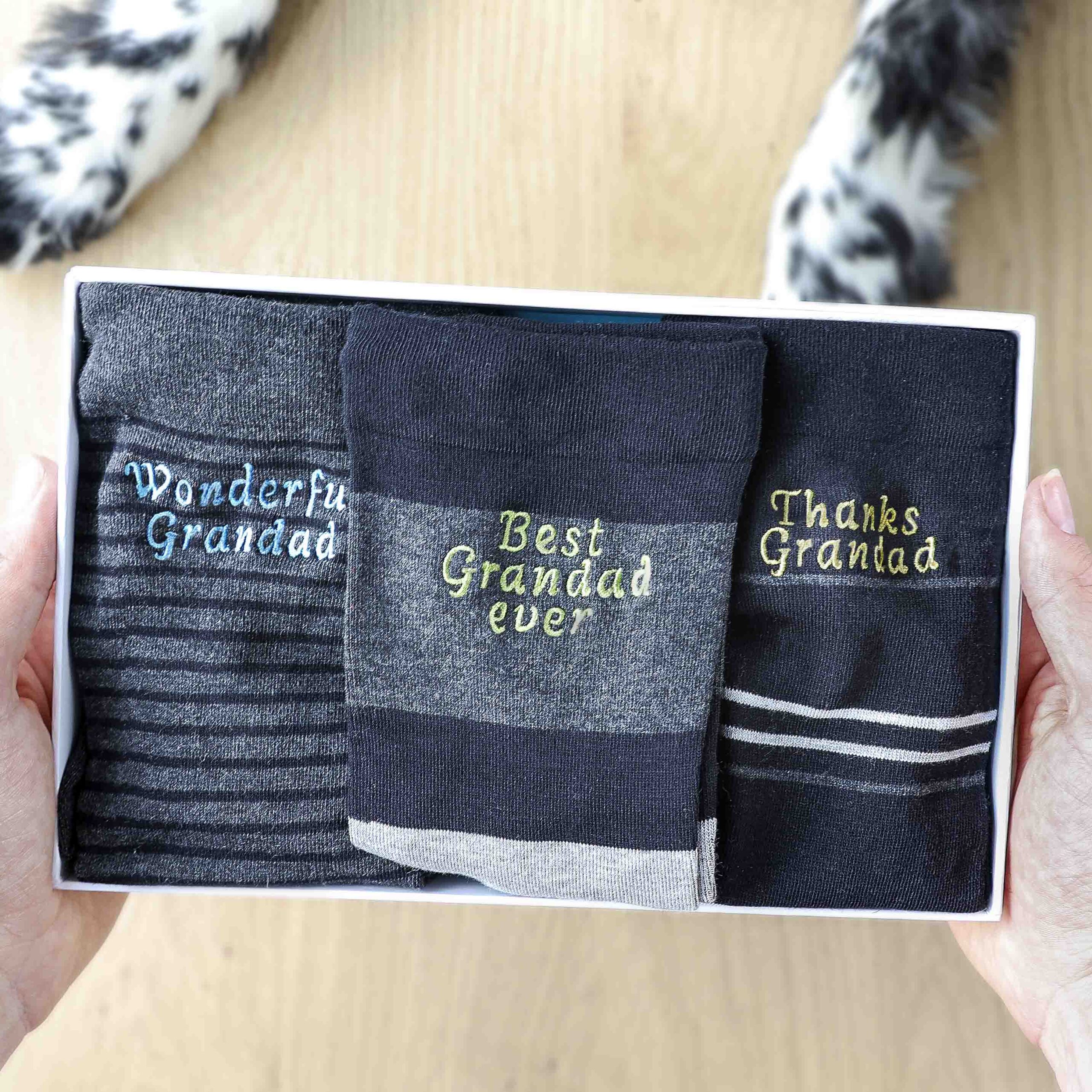 Personalised Name Grandfather Sock Gift Set StephieAnn
