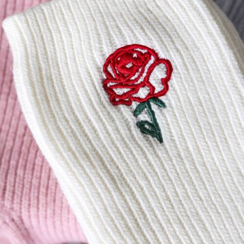 Birth flower bed socks Rose June StephieAnn