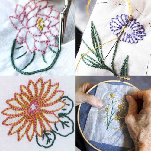 StephieAnn Birth flower hand embroidery workshop Brighton