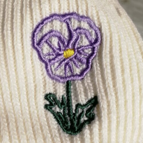 Violet February birth flower socks