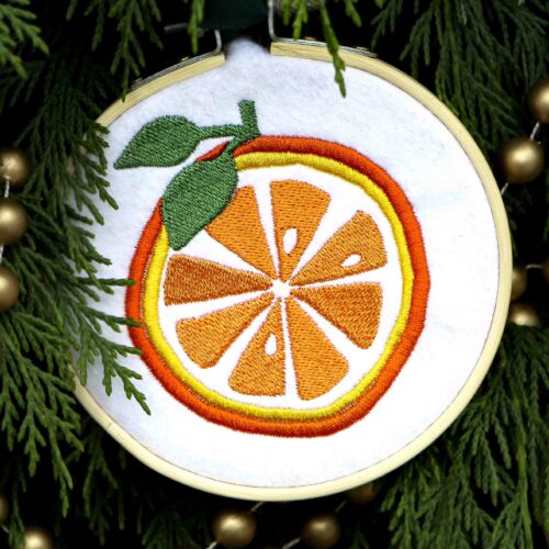 StephieAnn Christmas hanging decorations fruit Orange