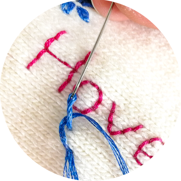 StephieAnn How to stitch a lazy daisy embroidery