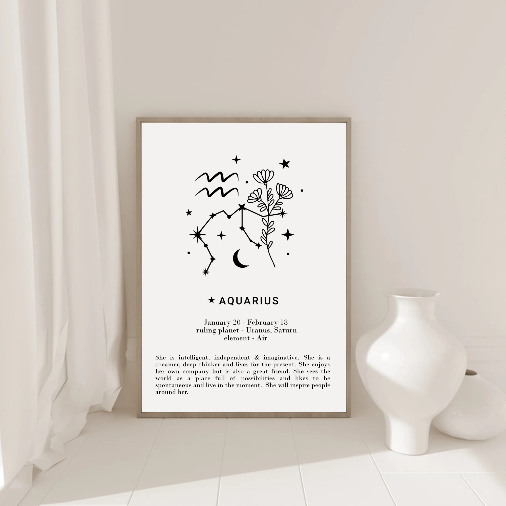 Star Sign print personalised gift idea
