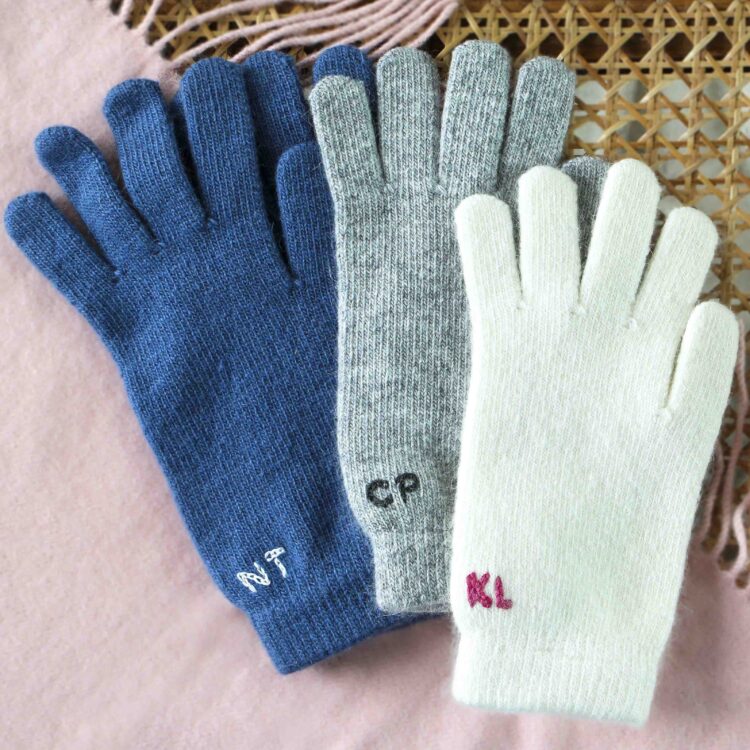 StephieAnn Cashmere gloves personalised